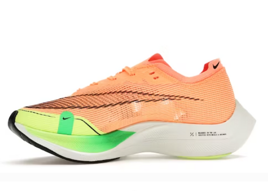 Nike ZoomX Vaporfly Next% 2 Peach Cream Green Shock (Women's)